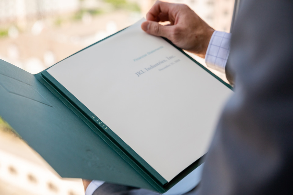 Estate planning folders with invisible binding