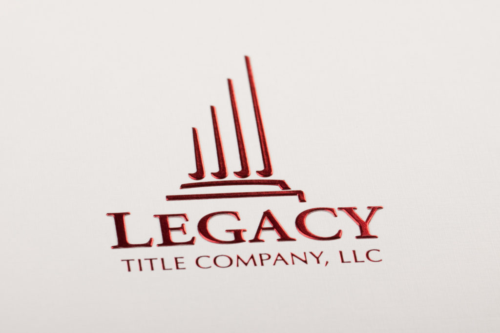 custom imprinted folder for title company